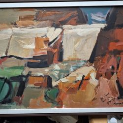 Large Alexander Nepote Original Mid Century Oil on Canvas