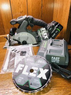 Flex 24v Inline Circular Saw, 5.0ah Battery & Charger. ❌PRICE IS FIRM❌PRECIO FRIME❌.