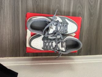 Nike Dunk Low White Grey Sneakers size 7y/7m
