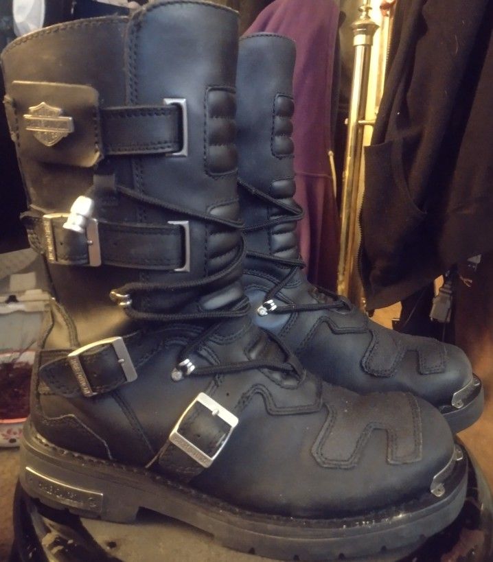 HARLEY DAVIDSON MENS BLACK BOOTS
