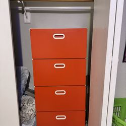 Tall Orange Dresser 