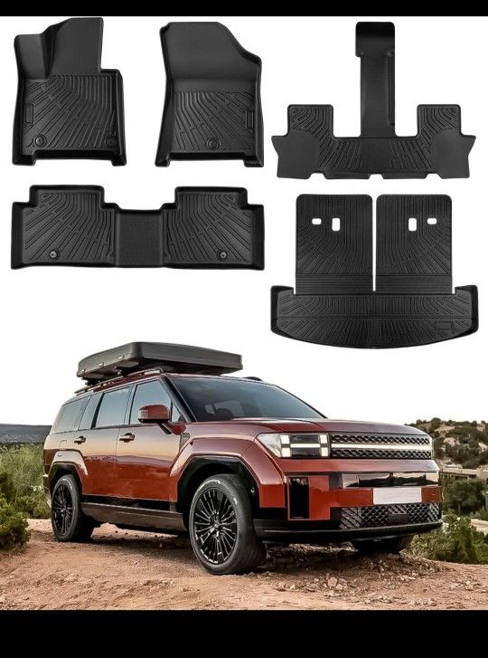 BRAND NEW!!! 2024 Hyundai Sante Fe floor mats and cargo liner back seat cover protector