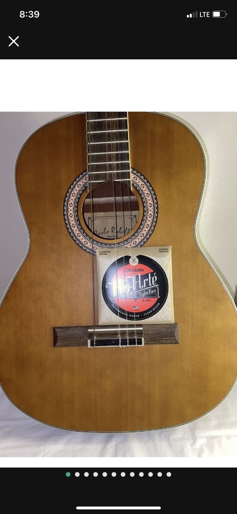 Acoustic Guitar Carlo Robelli Model cc3903xxx Guitar 39 inches tall New Strings