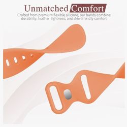 Orange Silicone I watch Band