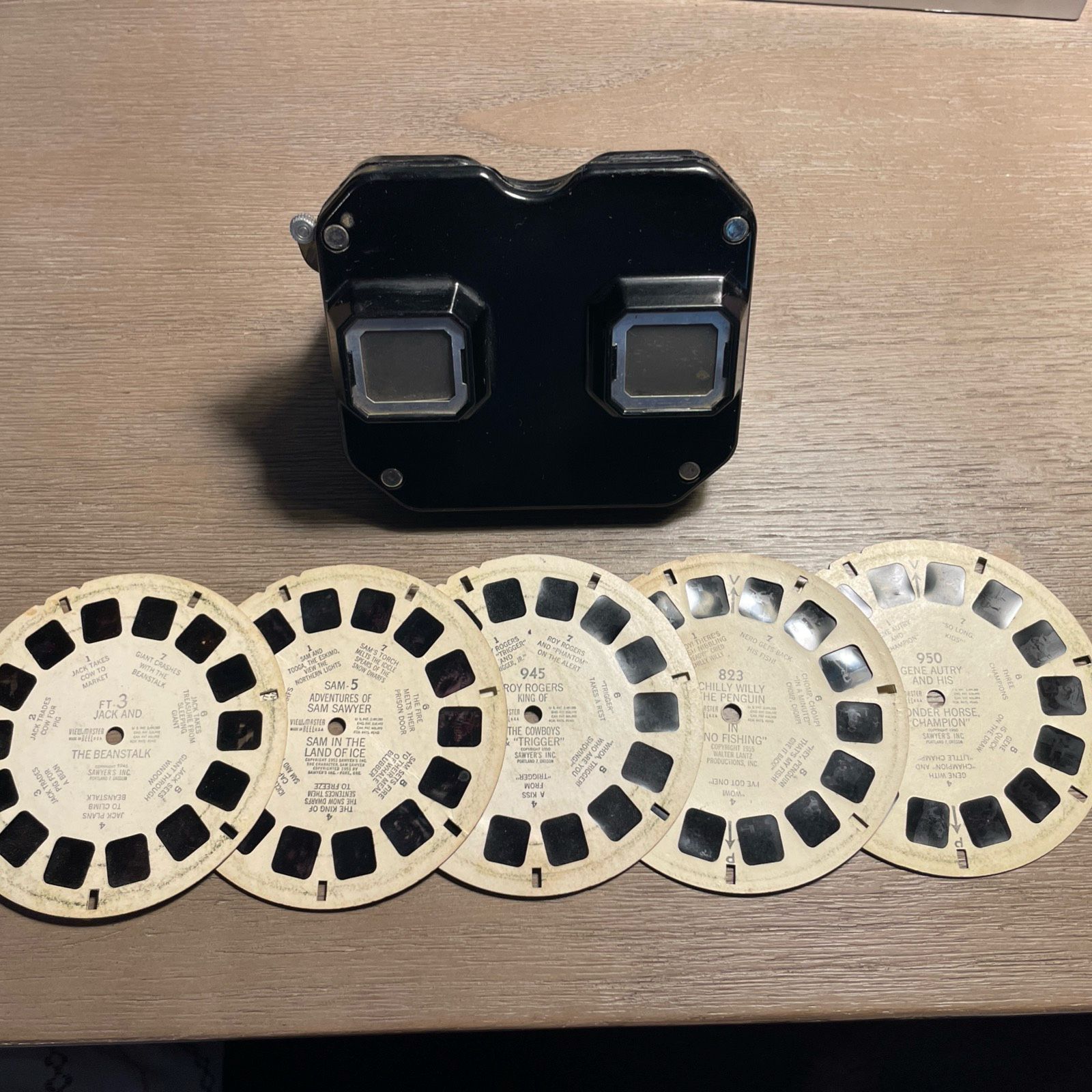Vintage Sawyer's View-Master Bakelite Model Viewer Tested w/5 Reels