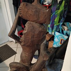 Hand carved African statue