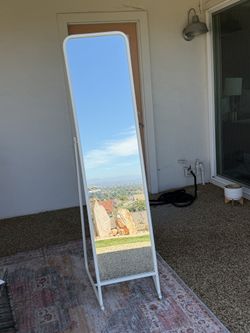 White Standing Mirror