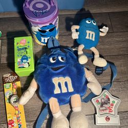 Random M&M Assortment- Lot of 6- Mainly Blue