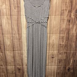 MAX STUDIO Medium Women’s Sleeveless Maxi Dress blue white striped