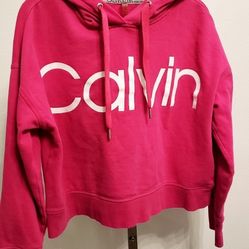 Calvin Klein Fushia Hoodie size Woman's Large 
