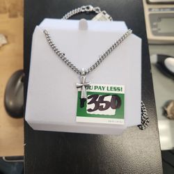 Silver Necklace With Cross 2272 Cash America 
