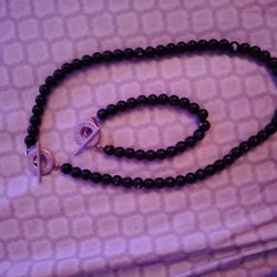 Tiffany Cole sterling silver black onyx necklace