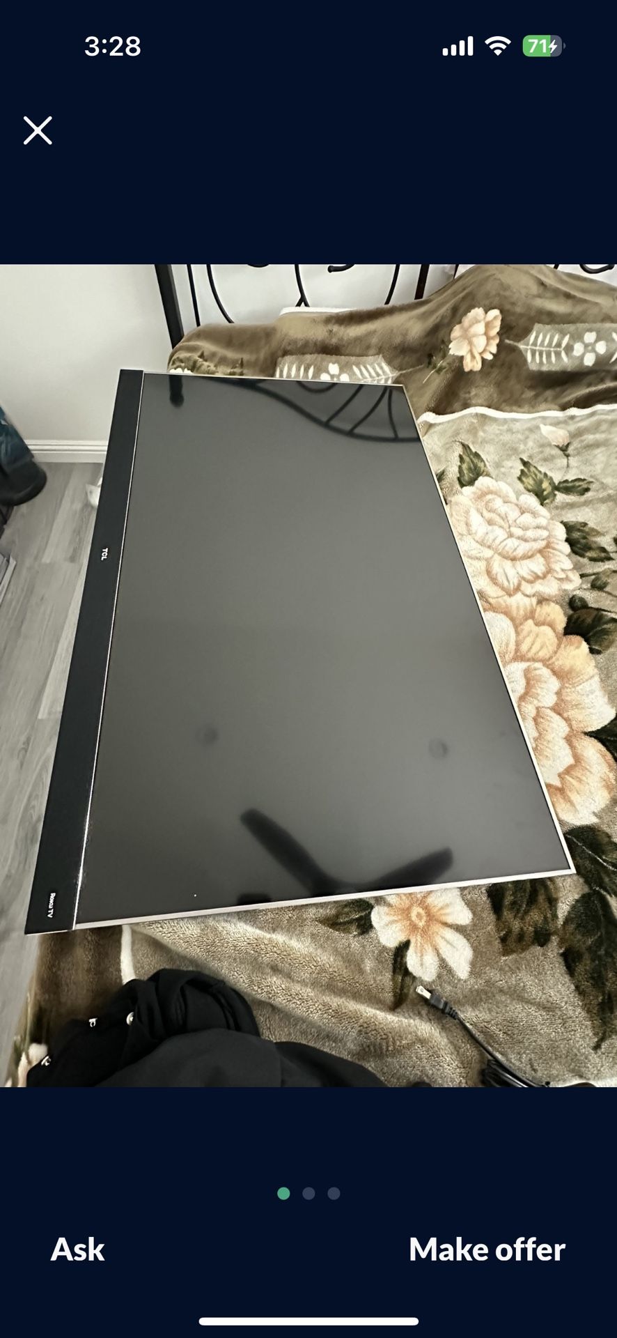 55” TCL ROKU tv With Remote