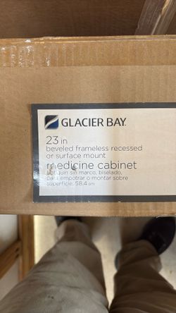 Glacier Bay 23 Inch Beveled Frameless Medicine Cabinet