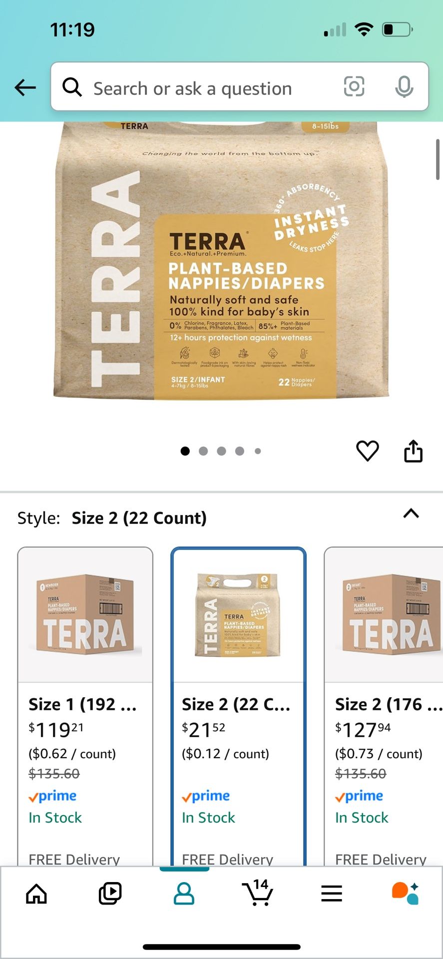Terra Size 2 Diapers
