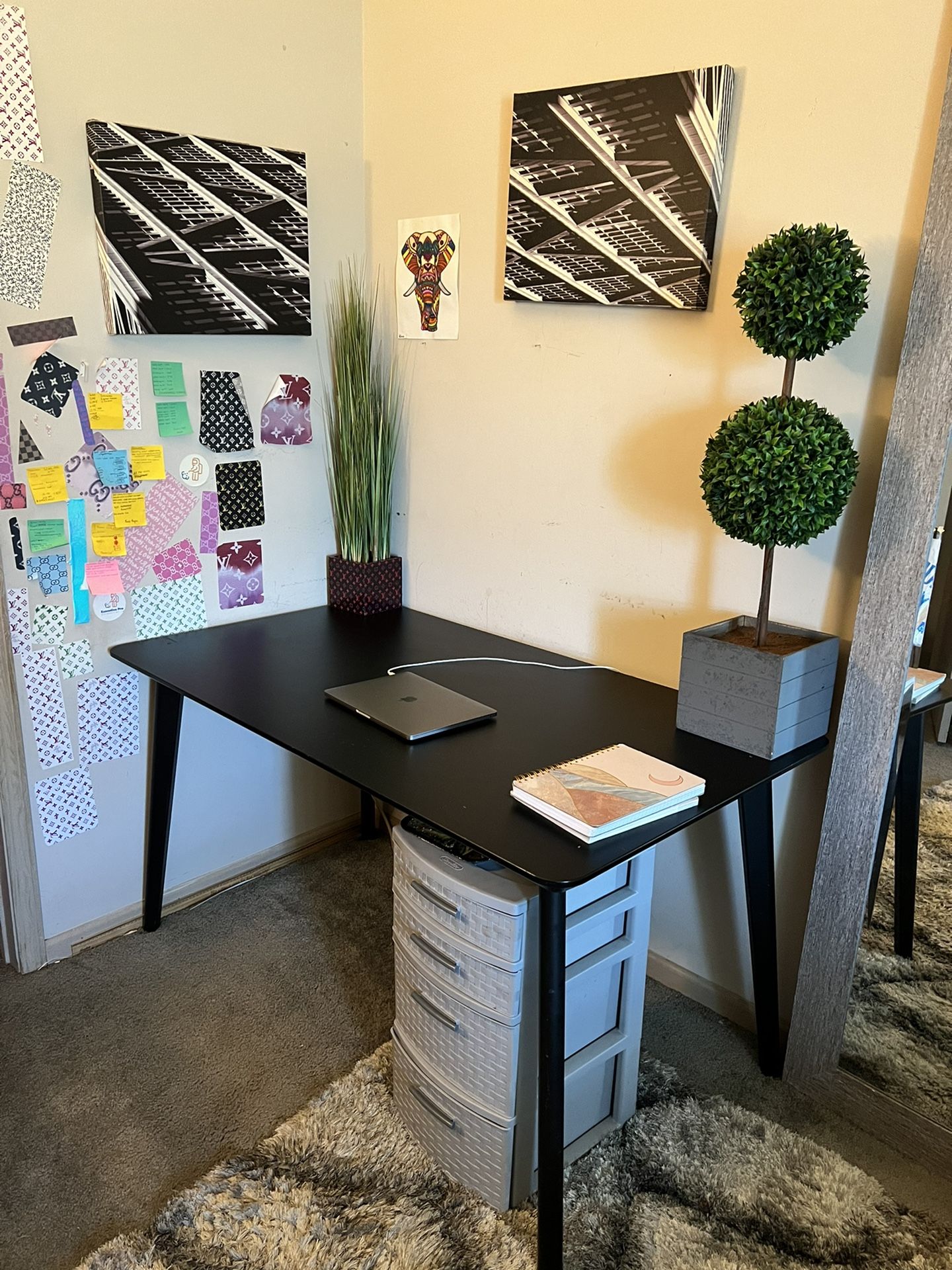 IKEA Black Desk 