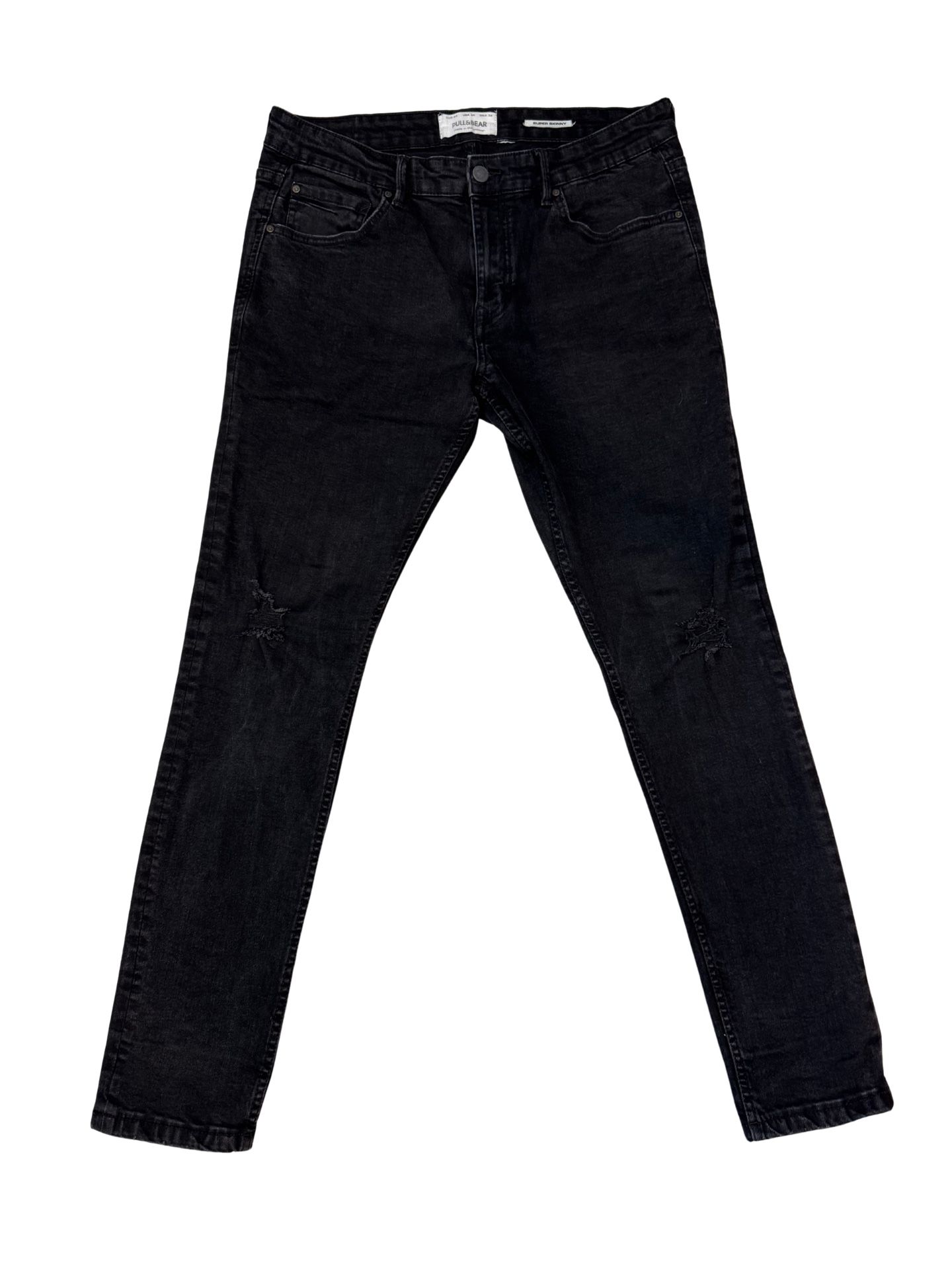 Pull & Bear Men's Black Jeans Super Skinny Size 34
