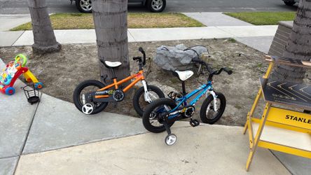 Pair of kids bikes