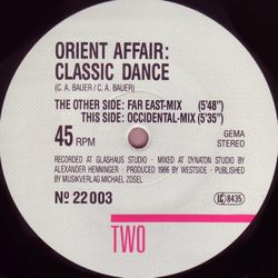 Orient Affair - Classic Dance (12" Record) 1986