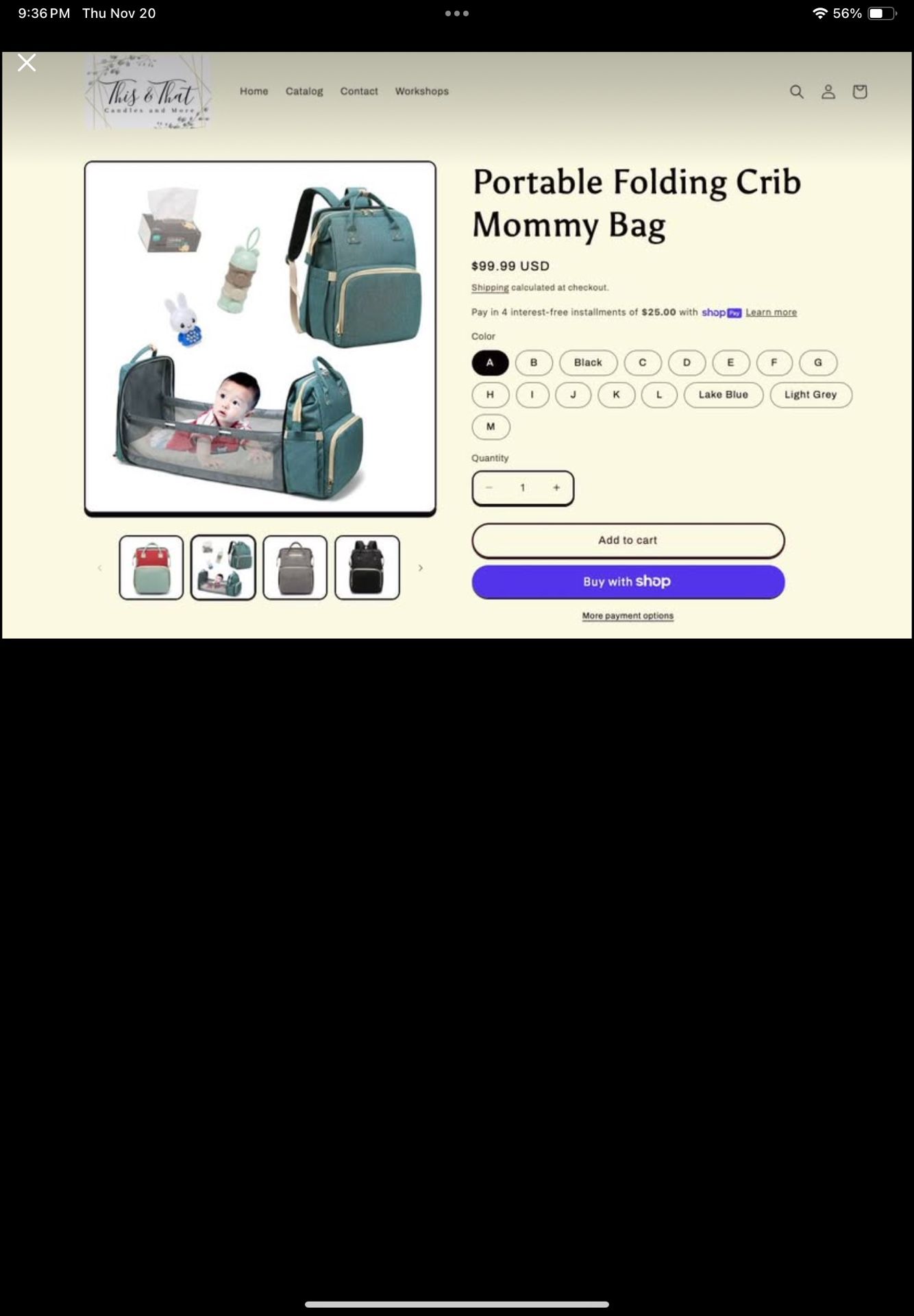 Portable Foldable, Crib, Mommy Bag