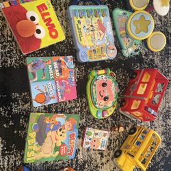 Toddler Baby Toys Books Vehicles Drums Microphone Blippi Bluey Cocomelon 