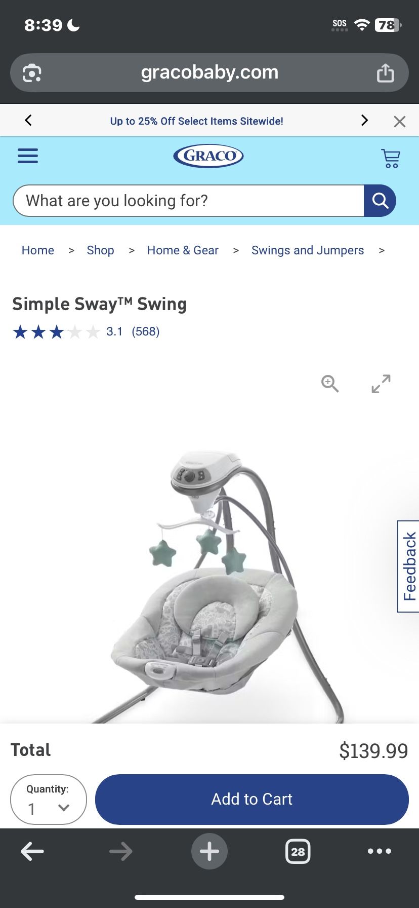 Graco Sway Swing