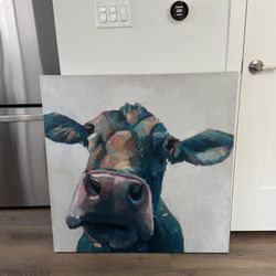 Canvas Cow Art