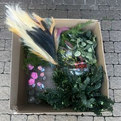 Huge Box Of Fake Flowers & Vases Ikea & Michaels $200+ Value