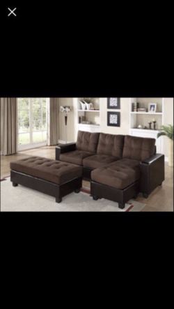 BRAND NEW SOFA CHAISE WITH OTTOMAN FOR $499!!