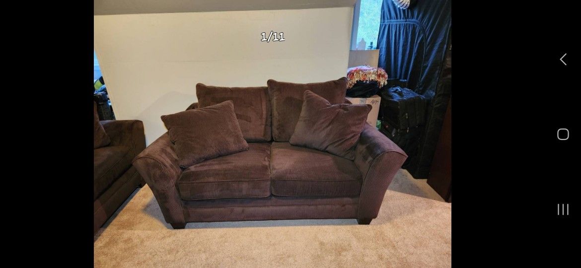 Plush Brown Couches