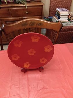 Waechtersbach Germany decorative plate. with stand