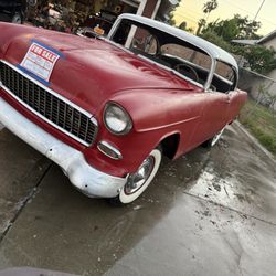 1955 Chevy Belair Hardtop , Lowrider ,project , Classic  Hotrod Hot Rod  Patina Sled Classic Vintage Old School Tri Five 