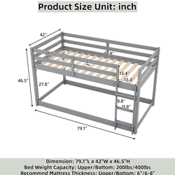 Twin bunk bed frame