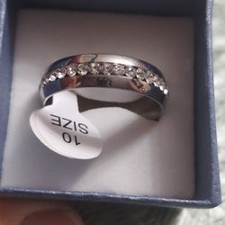 New Stainless Steel Band Has Cubic Zirconia Stones Is A Size 10 Mpu Serious Buyer Only No Delivery Cash Only Price Firm 
