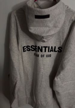 Essentials hoodie light oat size XL