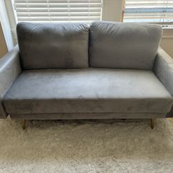 (2) Velvet Loveseat Sofa
