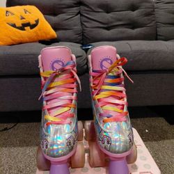 Rainbow Unicorn Roller Skates  For Girls