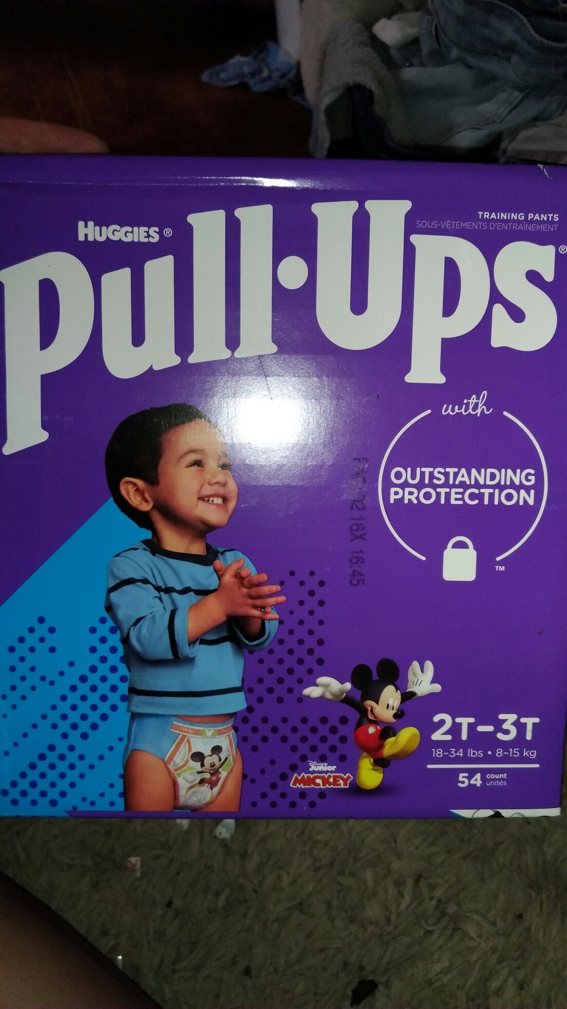 Huggies pull up size 2t-3t 54ct