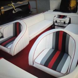 Old School Speed Boat Seats Pleated Design