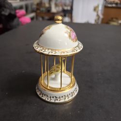 Collectible Limoges France Fine Porcelain " Bird In Cage " Vintage 1970's, Has Limoges France Stamp On Bottom 4"H