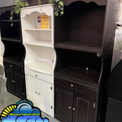 Microwave stand new dresser white brown drawer