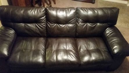 Signature Design by Ashley Commando Sofa in Dark Brown Leather