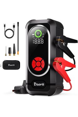 Car Jump Starter with Air Compressor, 4000A 150PSI Jump Starter Battery Pack (10.0L Gas/8.0L Diesel) Digital Tire Inflator, 12V Car Battery Booster Po