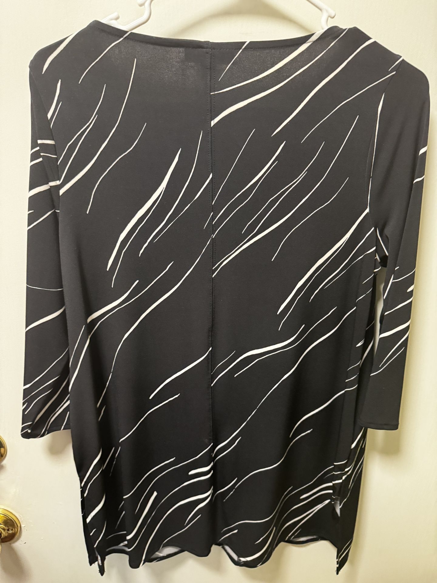 Alfani Black Half Sleeve Blouse