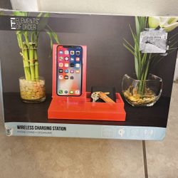 Wireless Charging Station Phone Stand & Organizer