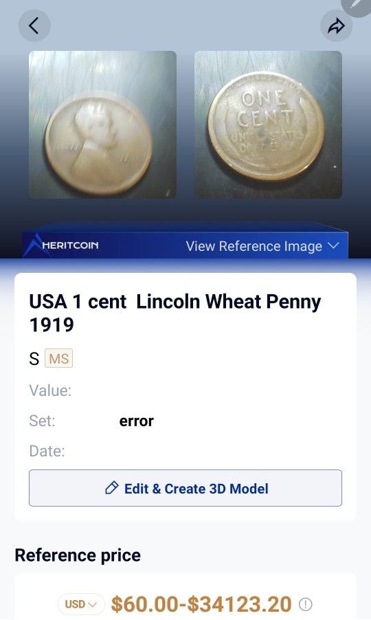 1919 S Penny A Collectors Choice