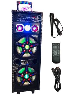 🔊Equipo con dos bocinas 10" Recargable ENTREGAS GRATIS!//Portable Speaker with two 10" woofer🔊