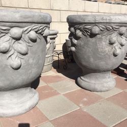 New Flower Pots Made Out Of Cement Perfect Gift 