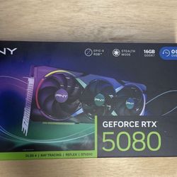 PNY GeForce RtX 5080 16gb OC GDDR7 express 5.0 graphics card triple fan 