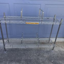 Stainless Steel Shelving 2 Shelves W/dividers